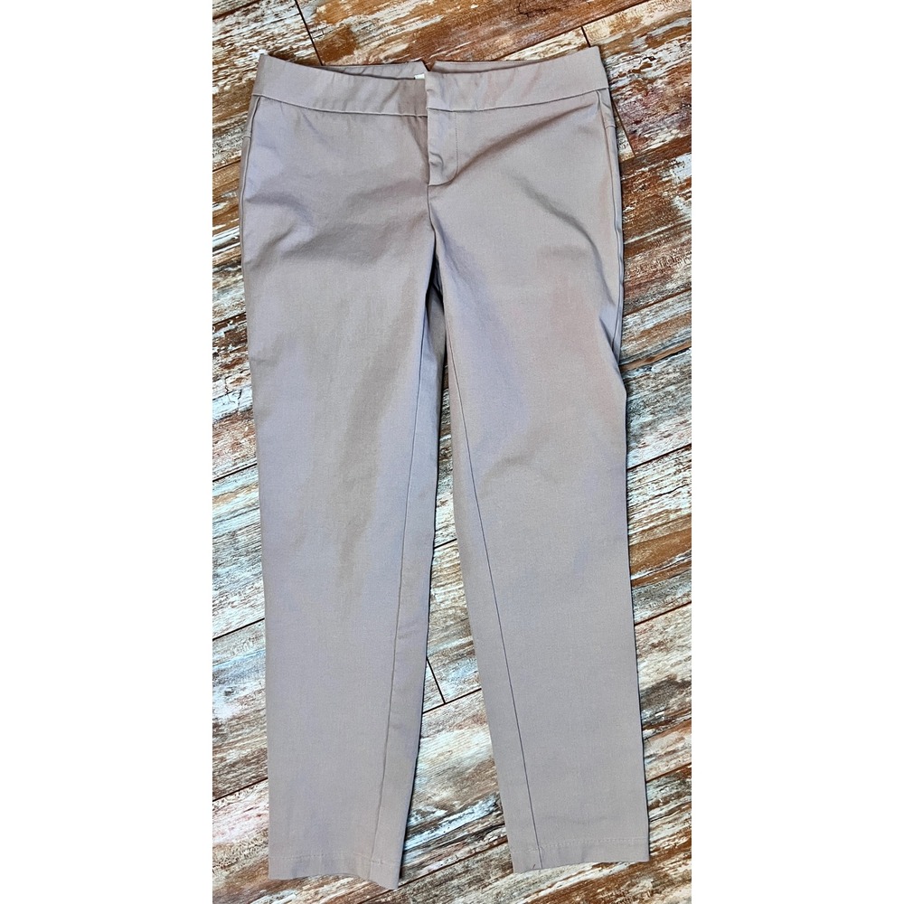 Ecru Santana Slim Ankle Pants Size 2 Taupe Beige Career Office Stretch‎